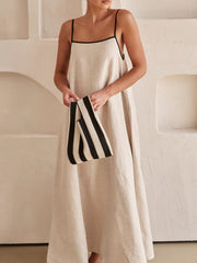 Striped-Knit Versatile Tote Bag