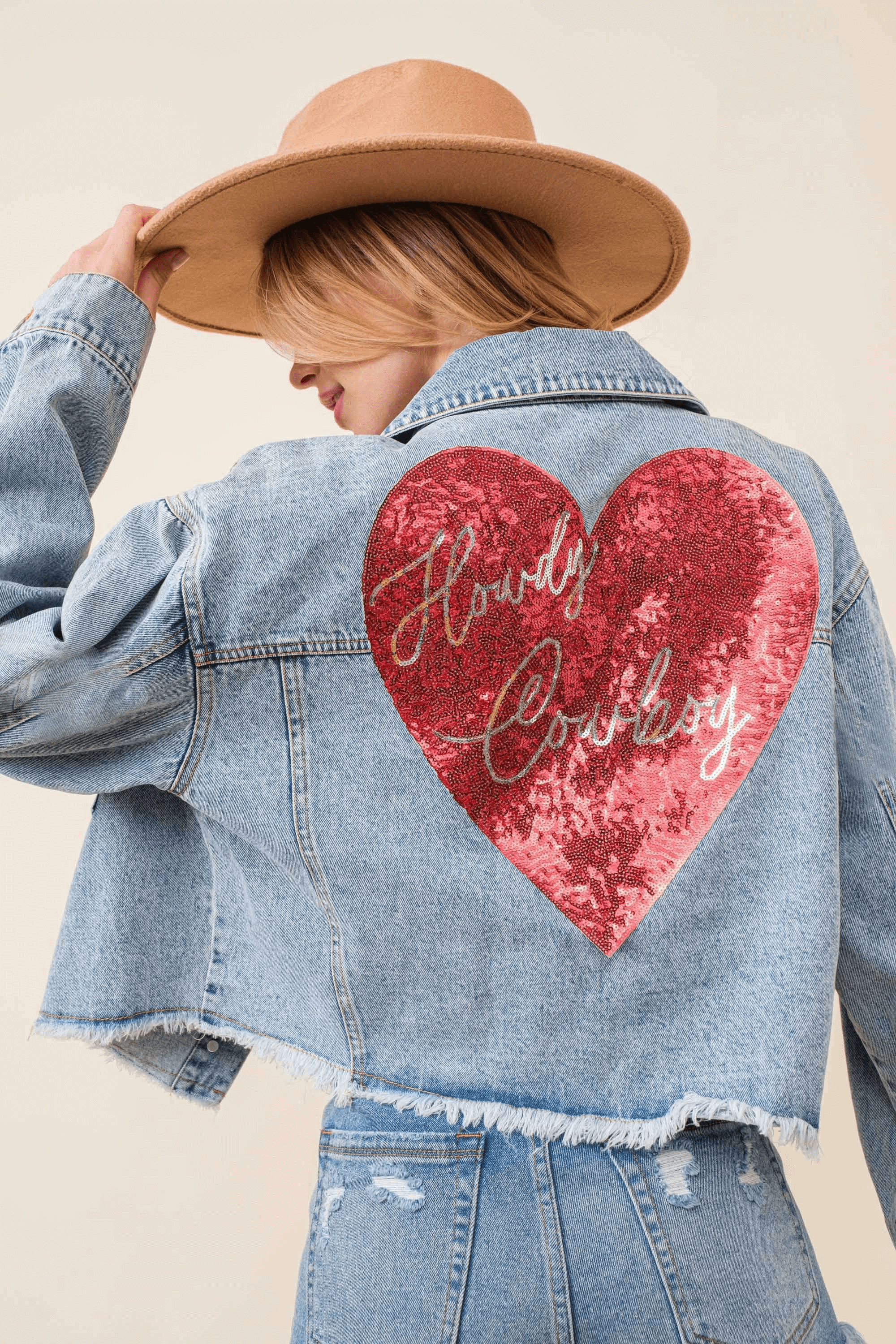 Flordy Heart Cowgirl Denim Jacket