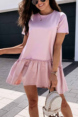 Chicindress Solid Ruffled Cute Mini Dresses