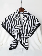 Contrast Color Zebra-Stripe Shawl&Scarf