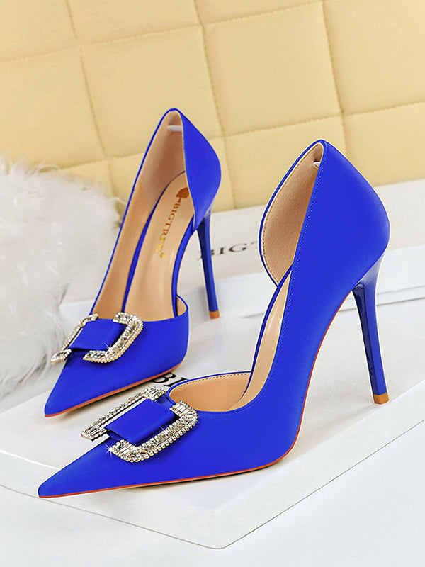 Pointed-Toe Shallow Cut Pumps Scarpin Salto