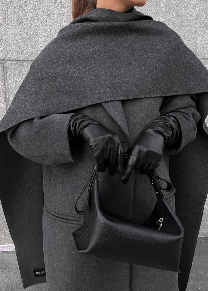 Asymmetric Cloak-Style Long Overcoat