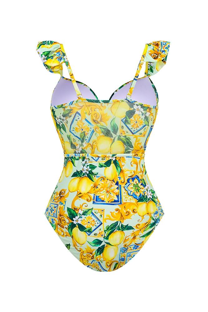 Eden Printed Ruffle Two-pieces Swim Set