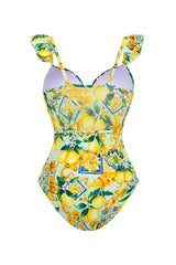 Eden Printed Ruffle Two-pieces Swim Set