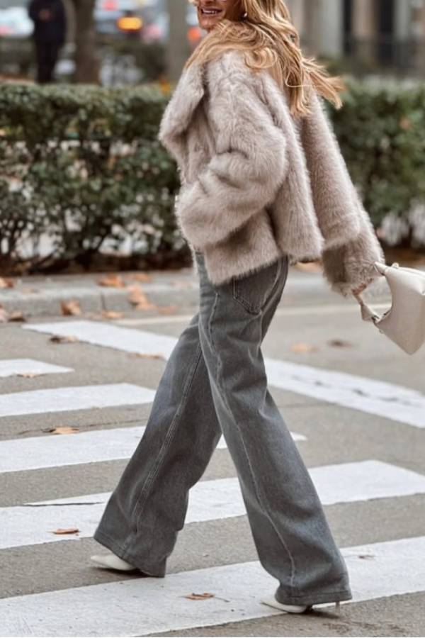 Jacket short fashionable fox fur coat