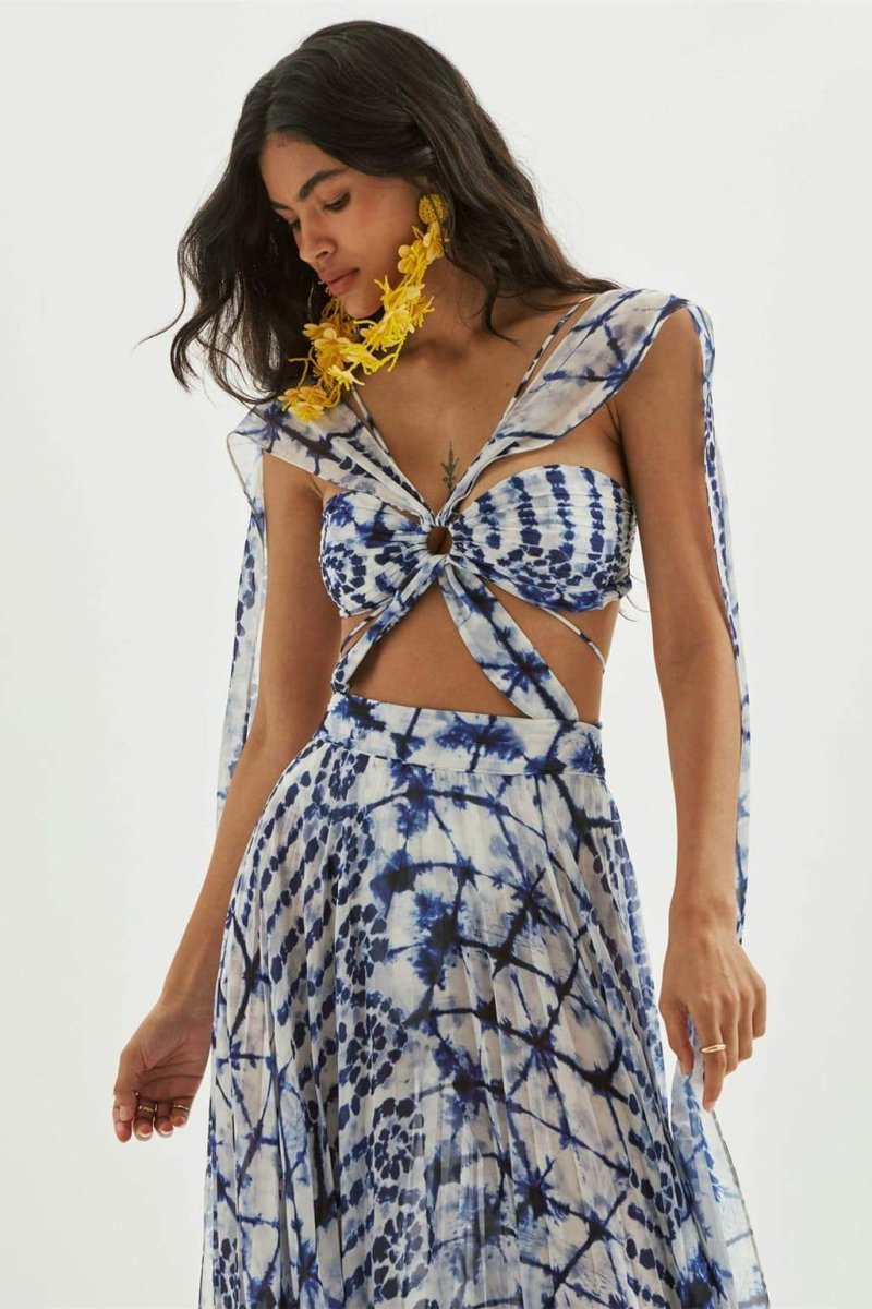 Virginia Printed Cut-out Maxi Dress