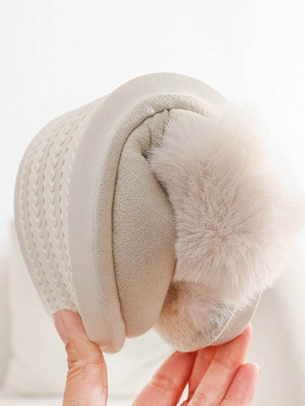 Round-Toe Split-Joint Slippers