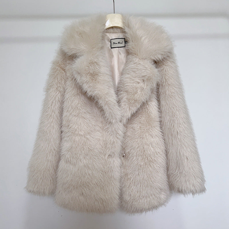 Luxe White Faux Fur Short Coat