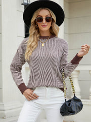 PRISCINE KNIT SWEATER - BROWN