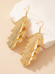 Layered Solid Color Textured Earrings Accessories