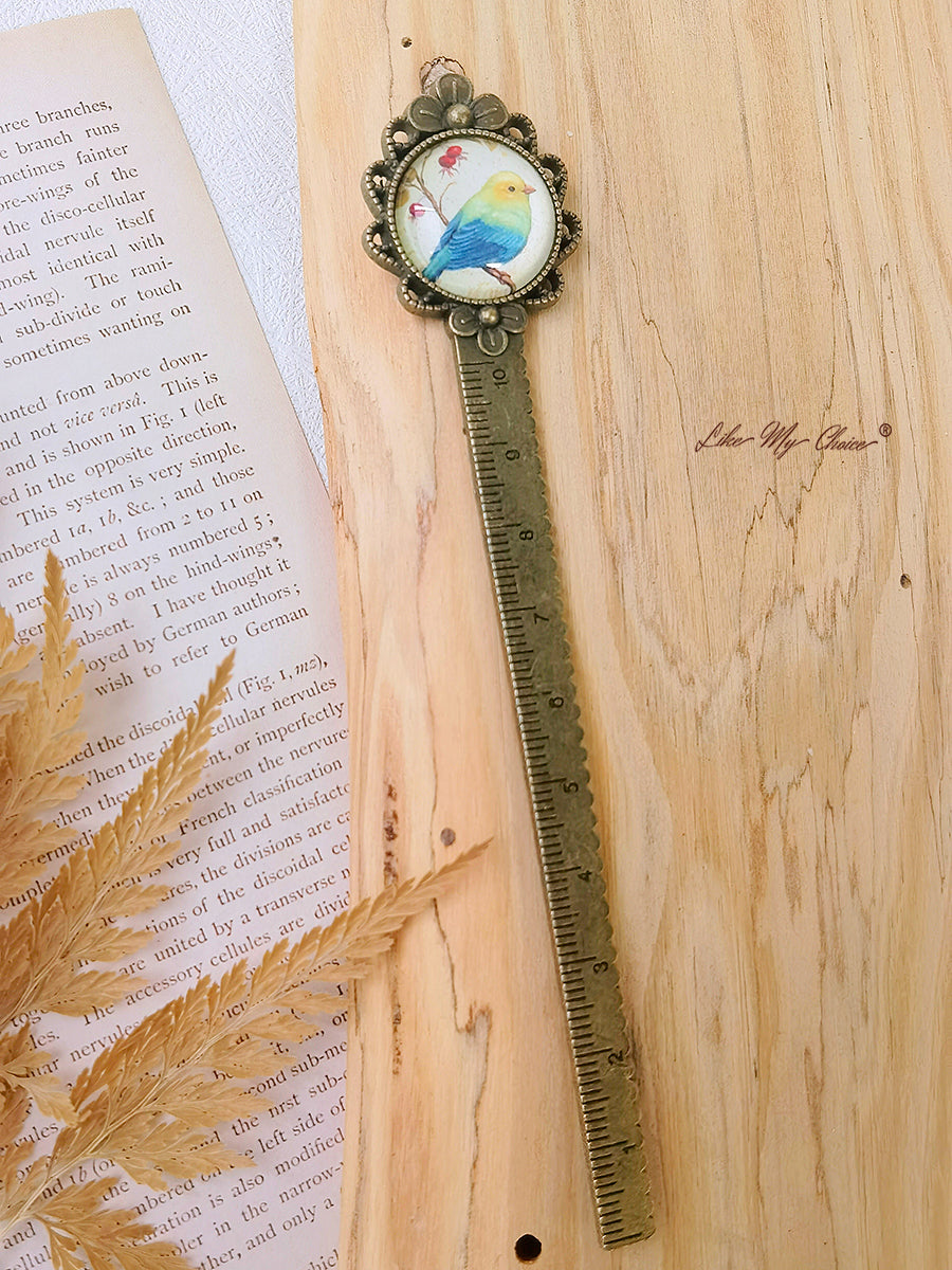 LikeMyChoice?  Flower and Bird Retro Metal Bookmark