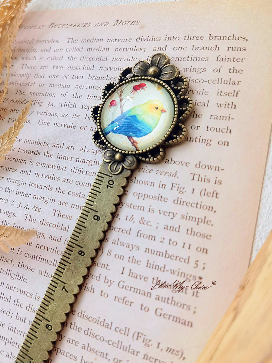 LikeMyChoice?  Flower and Bird Retro Metal Bookmark