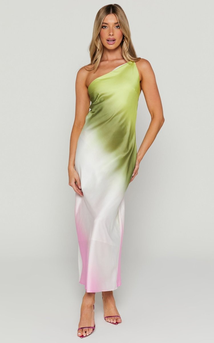 Diane One Shoulder Tie Dye Maxi Dress