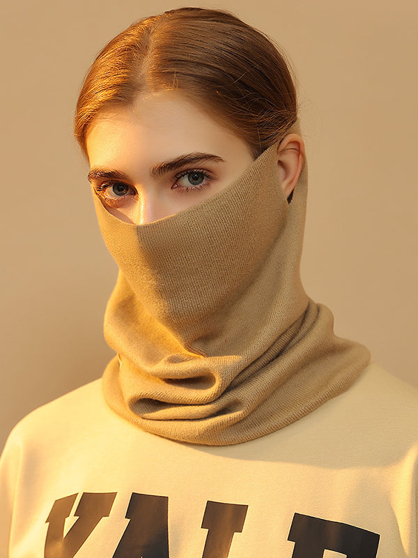 Simple Keep Warm Solid Color Face Shield Masks