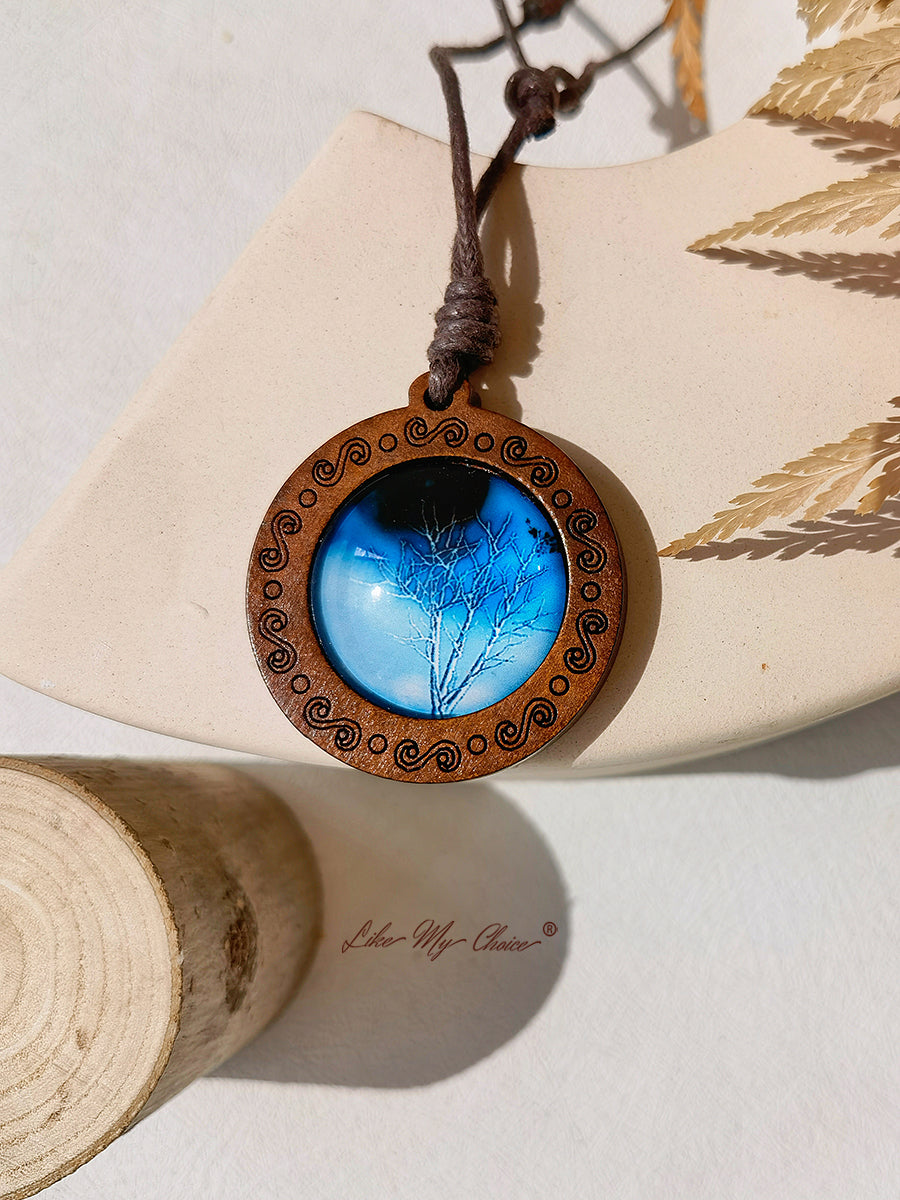 LikeMyChoice? Tree of Life Art Glass Tile Pendant Necklace