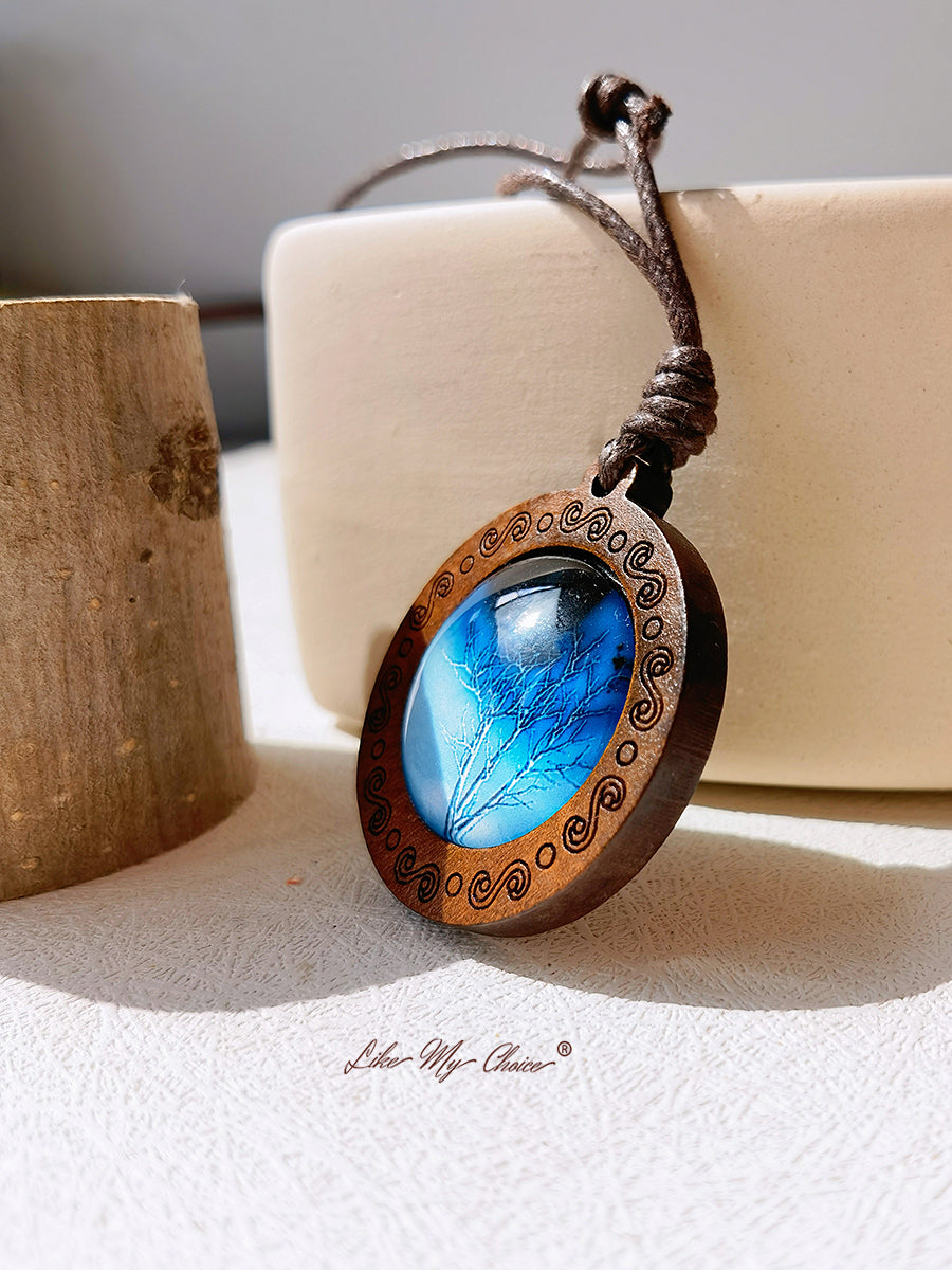 LikeMyChoice? Tree of Life Art Glass Tile Pendant Necklace