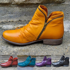 Women's Vintage Zip Ankle Boots