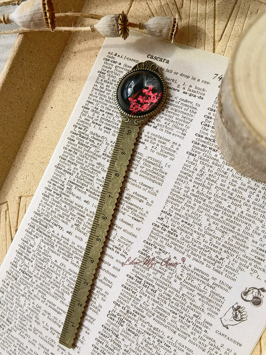 Gypsophila Dandelion Bronze Bookmark