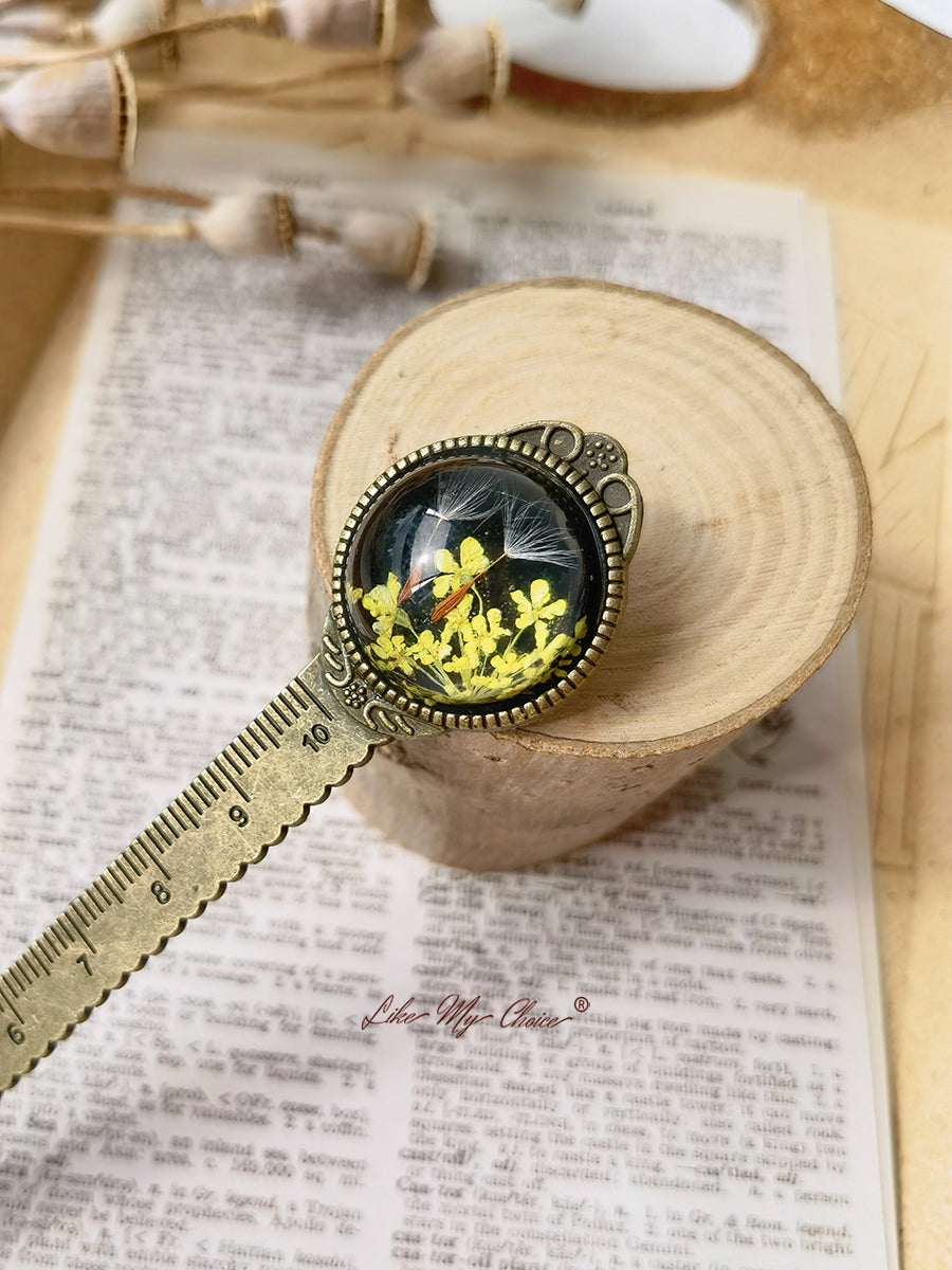 Gypsophila Dandelion Bronze Bookmark