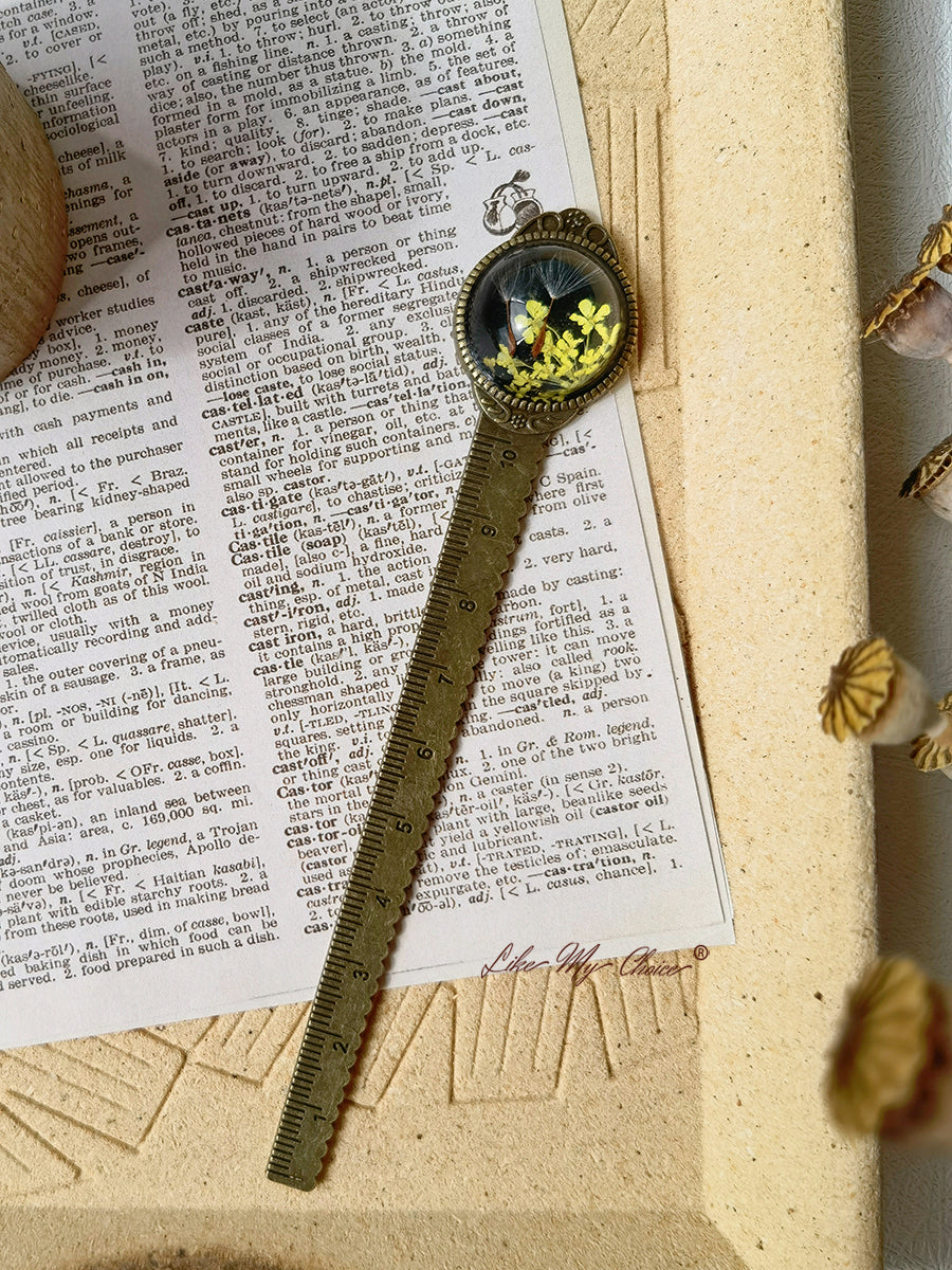 Gypsophila Dandelion Bronze Bookmark