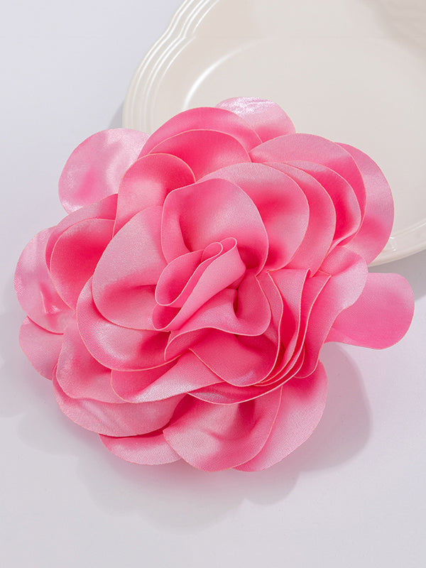 Flower Shape Solid Color Brooch Accessories