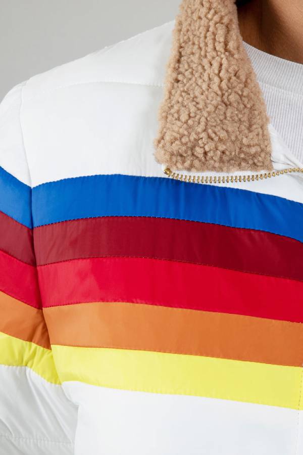 Chasing Rainbows Retro Stripe Insulated Jacket