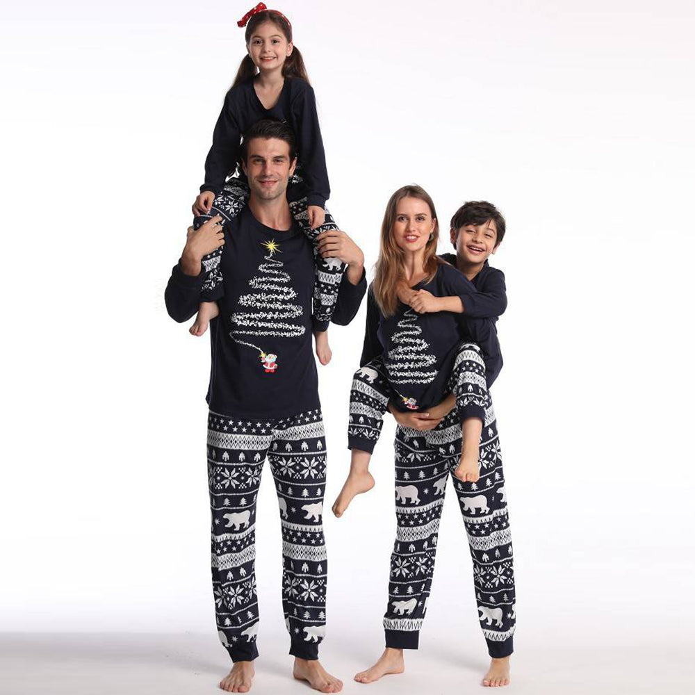 Christmas Tree Matching Family Pajamas Set