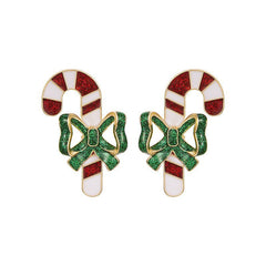 Christmas Earrings Cane Jewelry