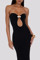 Isla Midnight - Strapless Cut-Out Maxi Dress