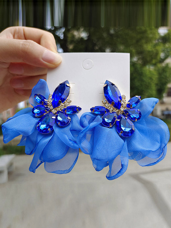 Flower Shape Drop Earrings