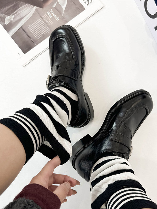 Contrast Color Split-Joint Striped Patterns Socks Accessories