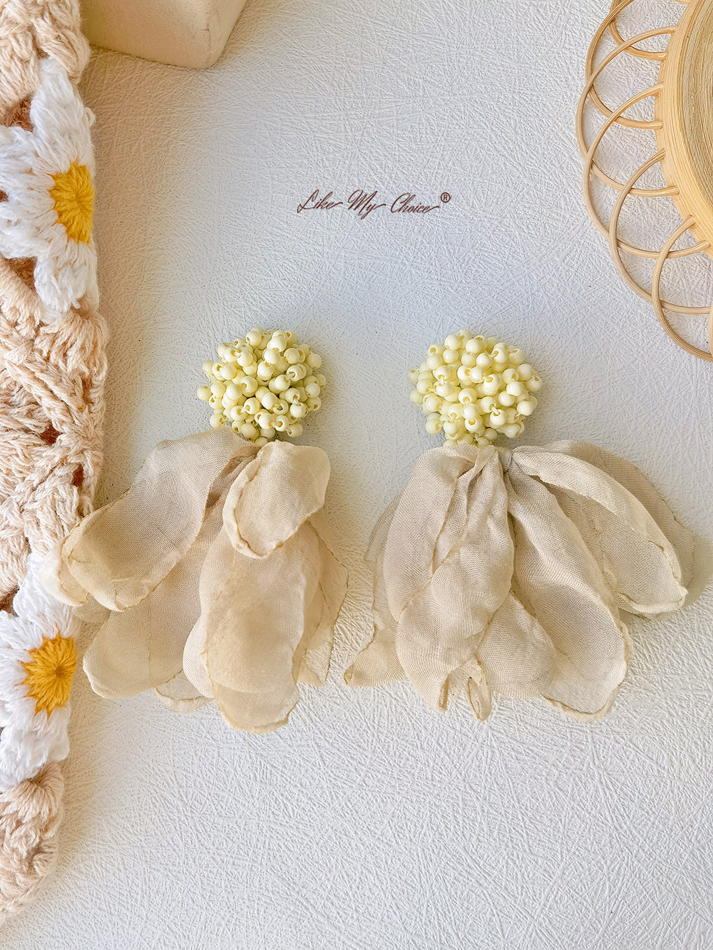 Vacation-Inspired Petal Earrings Chic Personalized