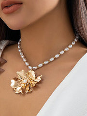 Beaded Flower Shape Necklaces Accessories