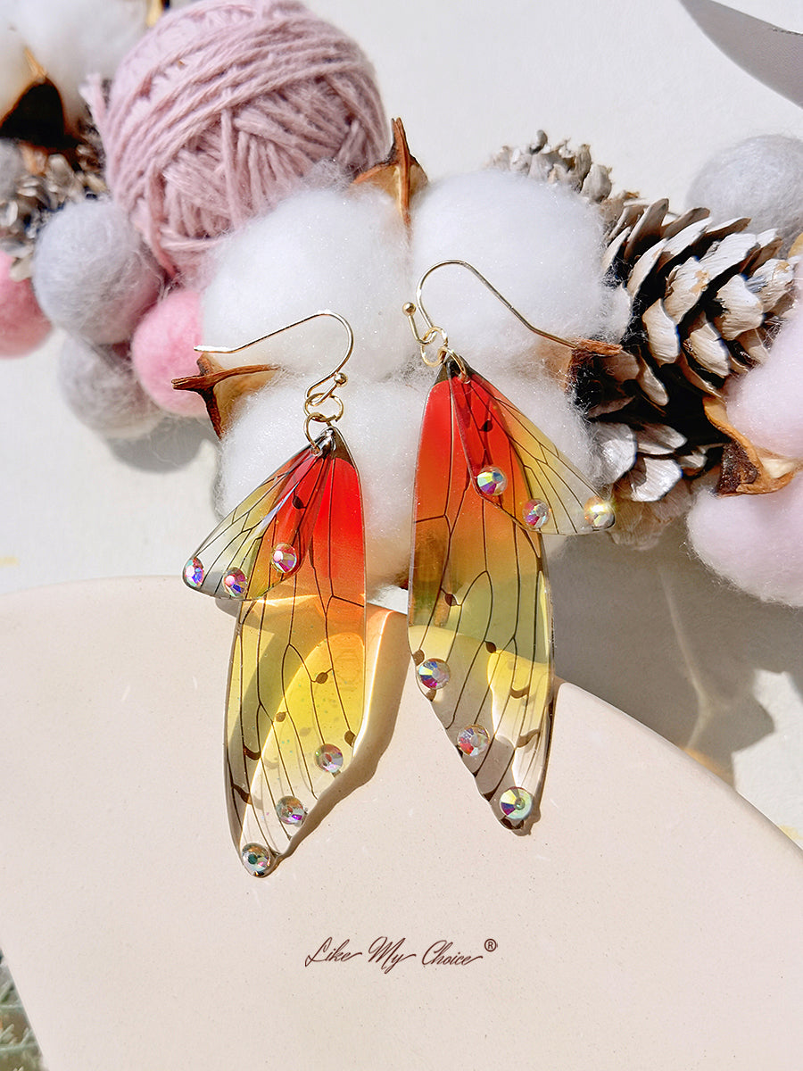 Butterfly Wing Handmade Crystal Diamond Earring