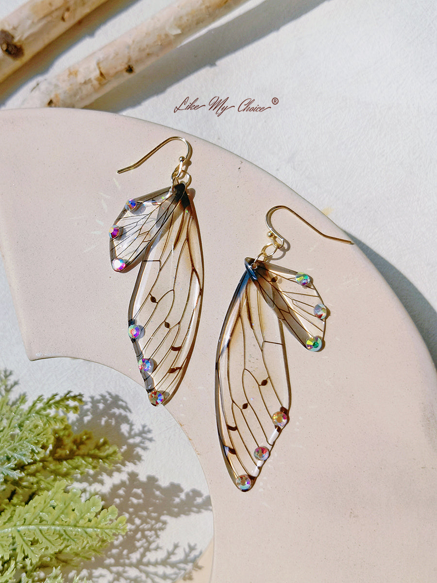 Butterfly Wing Handmade Crystal Diamond Earring