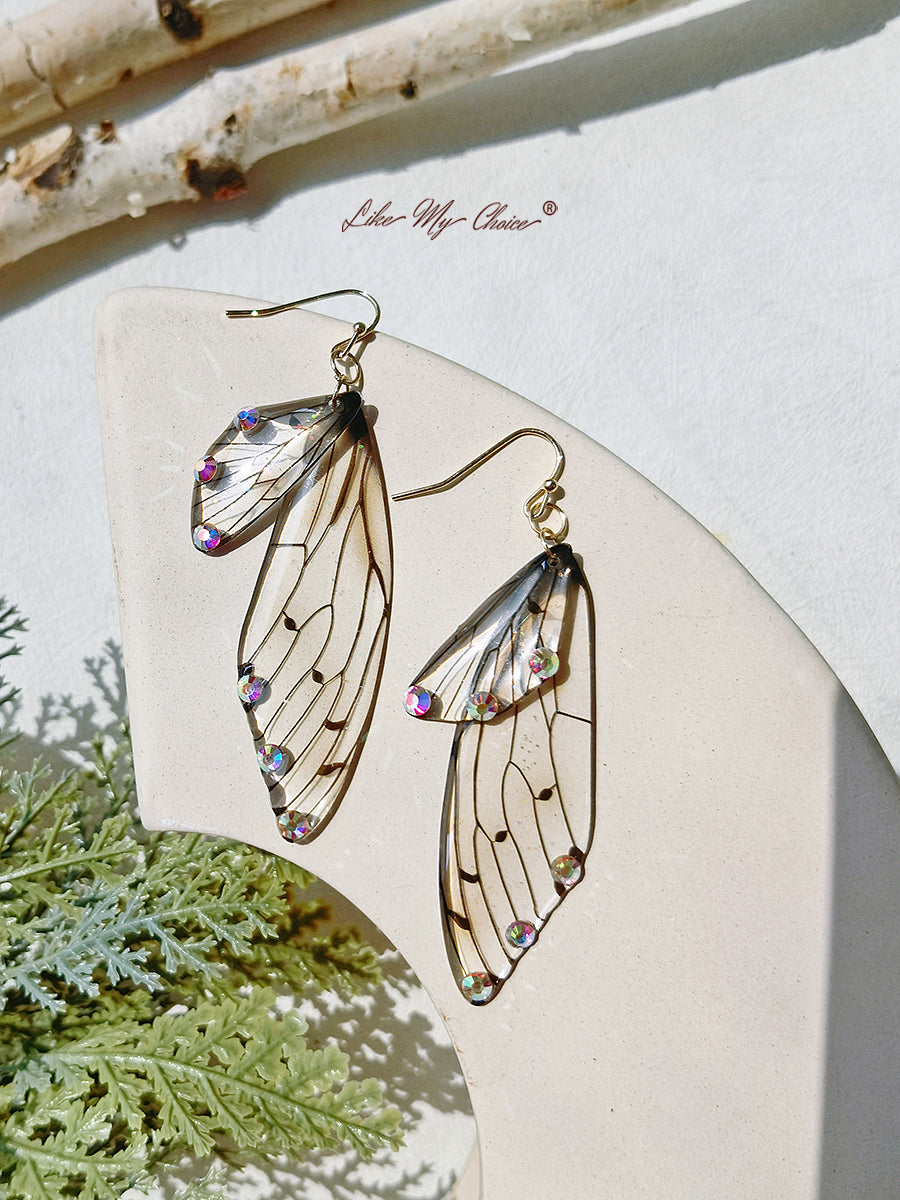 Butterfly Wing Handmade Crystal Diamond Earring