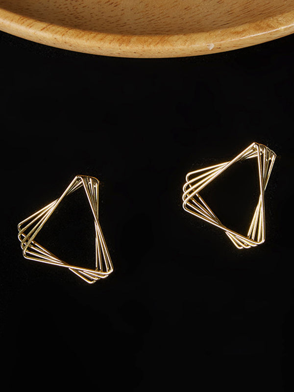 Geometric Solid Color Earrings Accessories