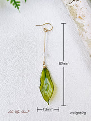 Koala Gum Leaf Bamboo Leaves Resin Earrings