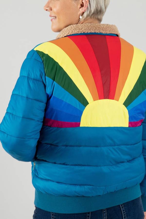 Chasing Rainbows Retro Stripe Insulated Jacket