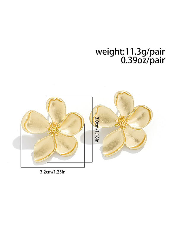 Flower Shape Tasseled Drop Earrings