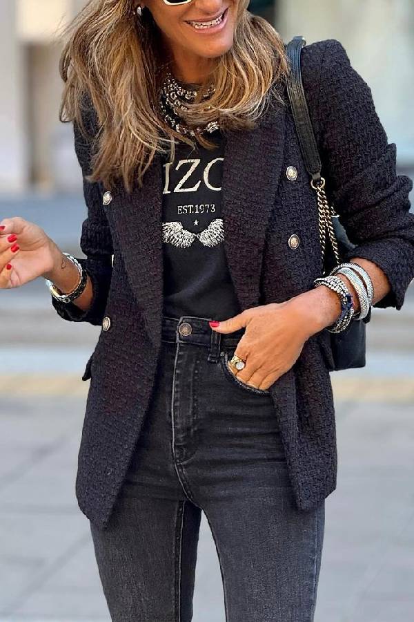 Oversized Contrast Stitch Jacket