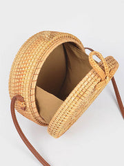 Sunburst-Round Rattan Bag