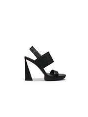 JadyRose | CASTLE SKY-HIGH BLACK LEATHER Slingback