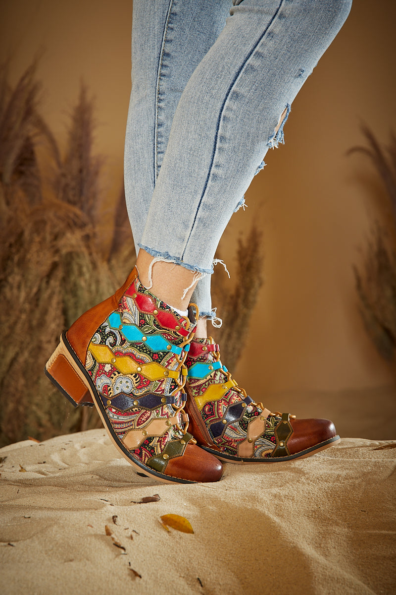 Soffia | Show Off Treasure Leather Ankle Boots