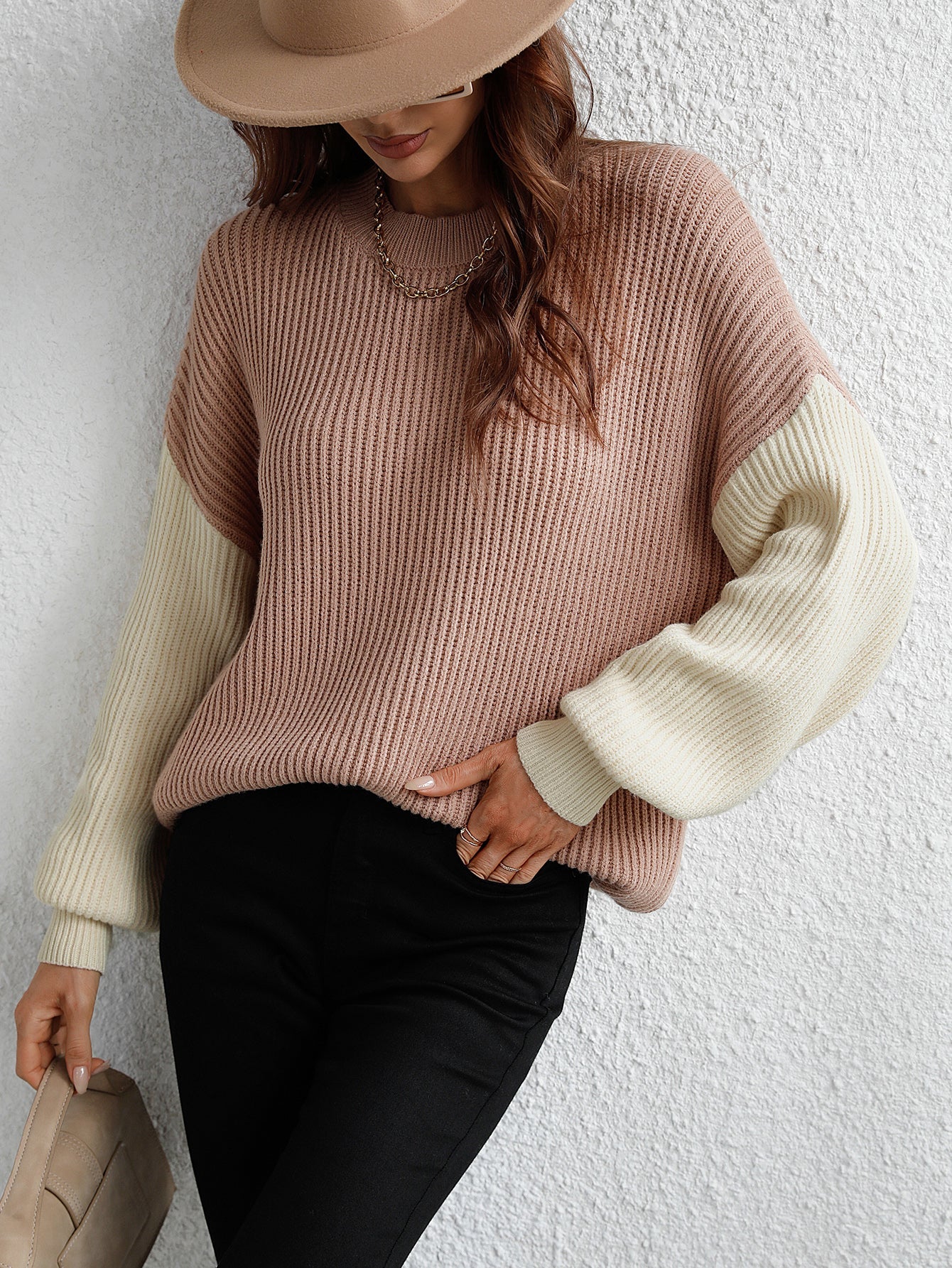 ESTATIA KNIT SWEATER - KHAKI