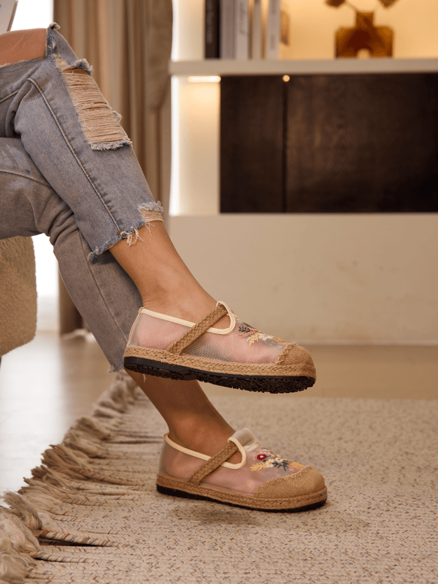 Cactus Rose | Gracelynn Floral Embroidered Mesh Loafer