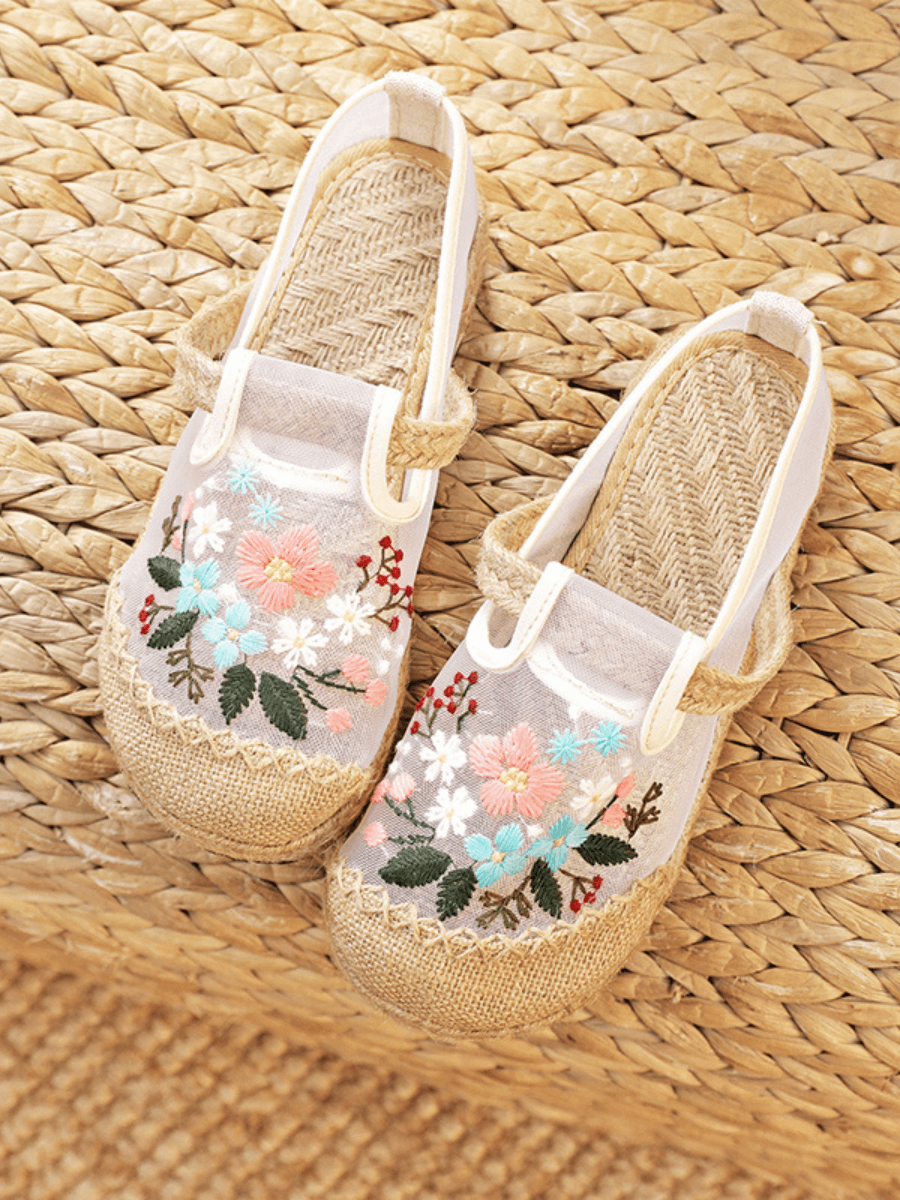 CACTUS ROSE | EMBROIDERED BLOSSOM ESPADRILLE LOAFER