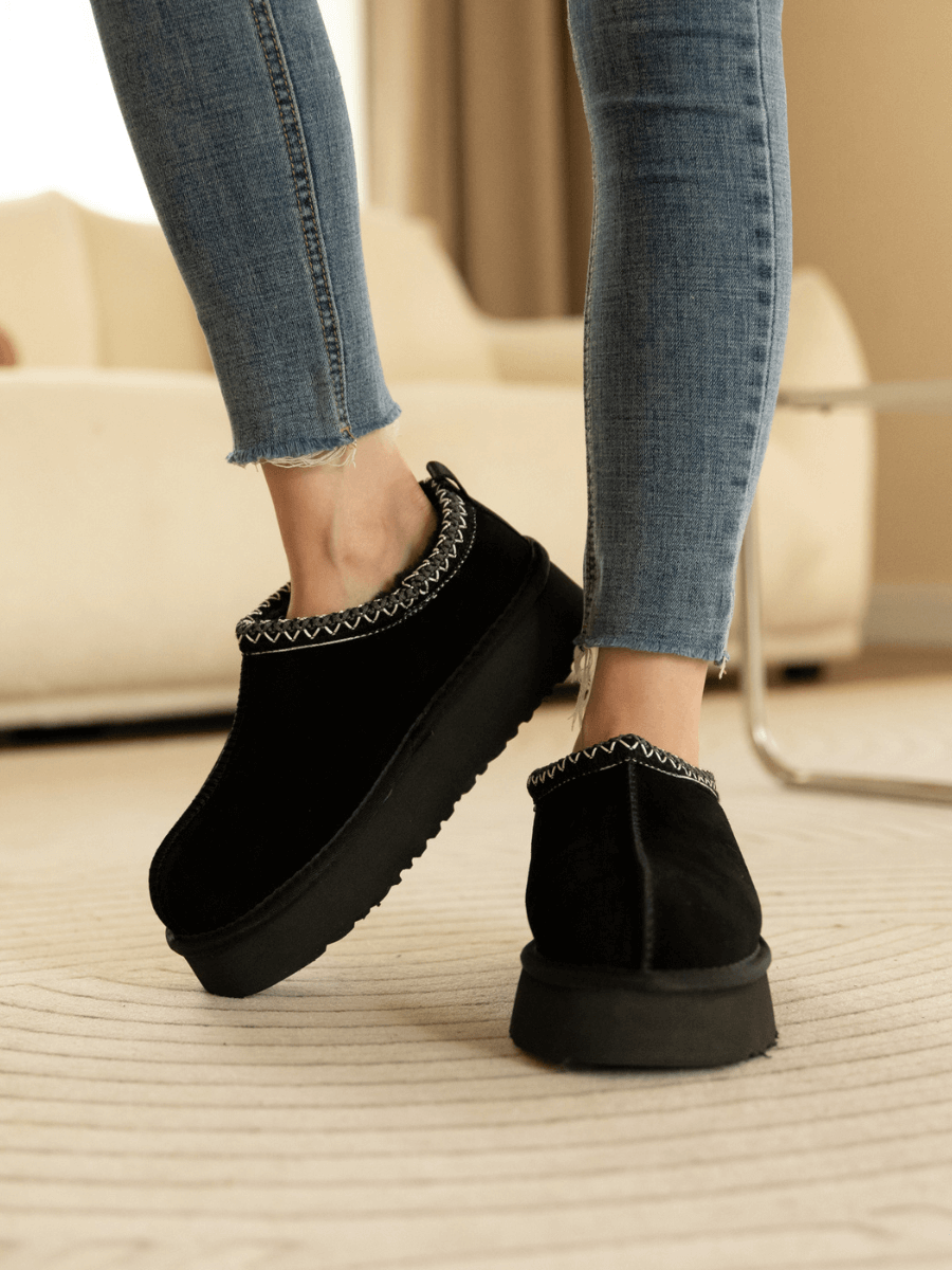 Smaibulun Ugg | Tazzy Mini Platform Low Ankle Slippers - Black