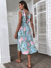 UKE MIDI DRESS - BLUE FLORAL