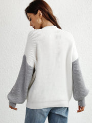 ESTATIA KNIT SWEATER - WHITE